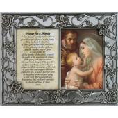 Holy Family Pewter Frame with prayer #23DPF-HF