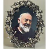 Padre Pio Pewter Frame #35OPF-PP