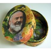 Padre Pio Floral Paper Box #OPBX-PP